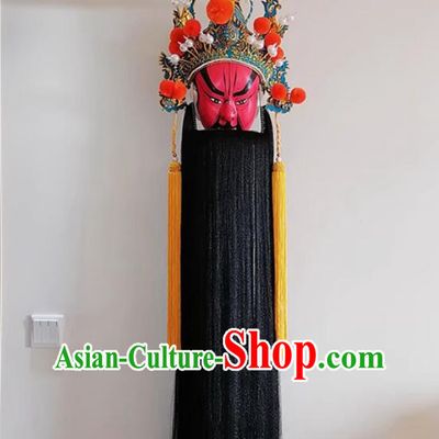Five Tiger Generals Guan Yu Decorative Mask Large Pendant Peking Opera Mask
