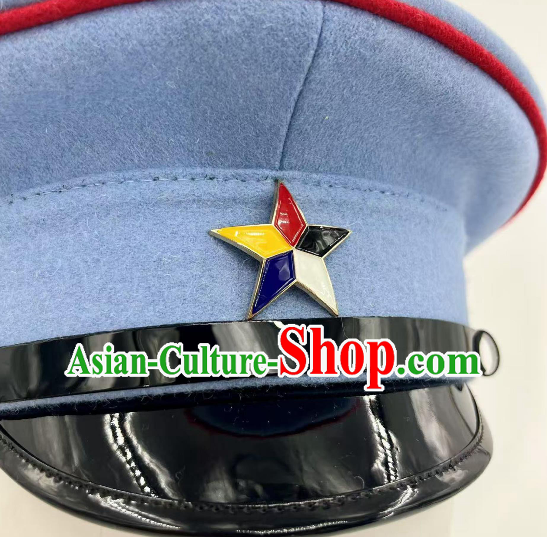 Beiyang Warlord Hat Republic Era Beiyang Soldier Peaked Replica Cap Beiyang Warlord Hat Republic Era Beiyang Soldier Peaked Replica Cap