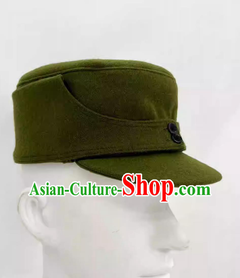 Northeast Field Army Winter Field Cap Chinese Historical Replica Soldier Hat Northeast Field Army Winter Field Cap Chinese Historical Replica Soldier Hat