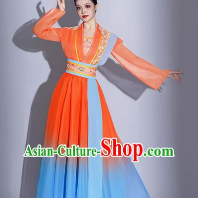 Chinese Classical Dance Costume Women Elegant Dance Performance Outfit Yue Nu Ci Dance Apparel Hanfu Supplier