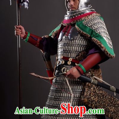Tang Dynasty Princess Changle Armor Mural Warrior Lamellar Armor Chinese Tang Lamellar Armor and Helmet Set
