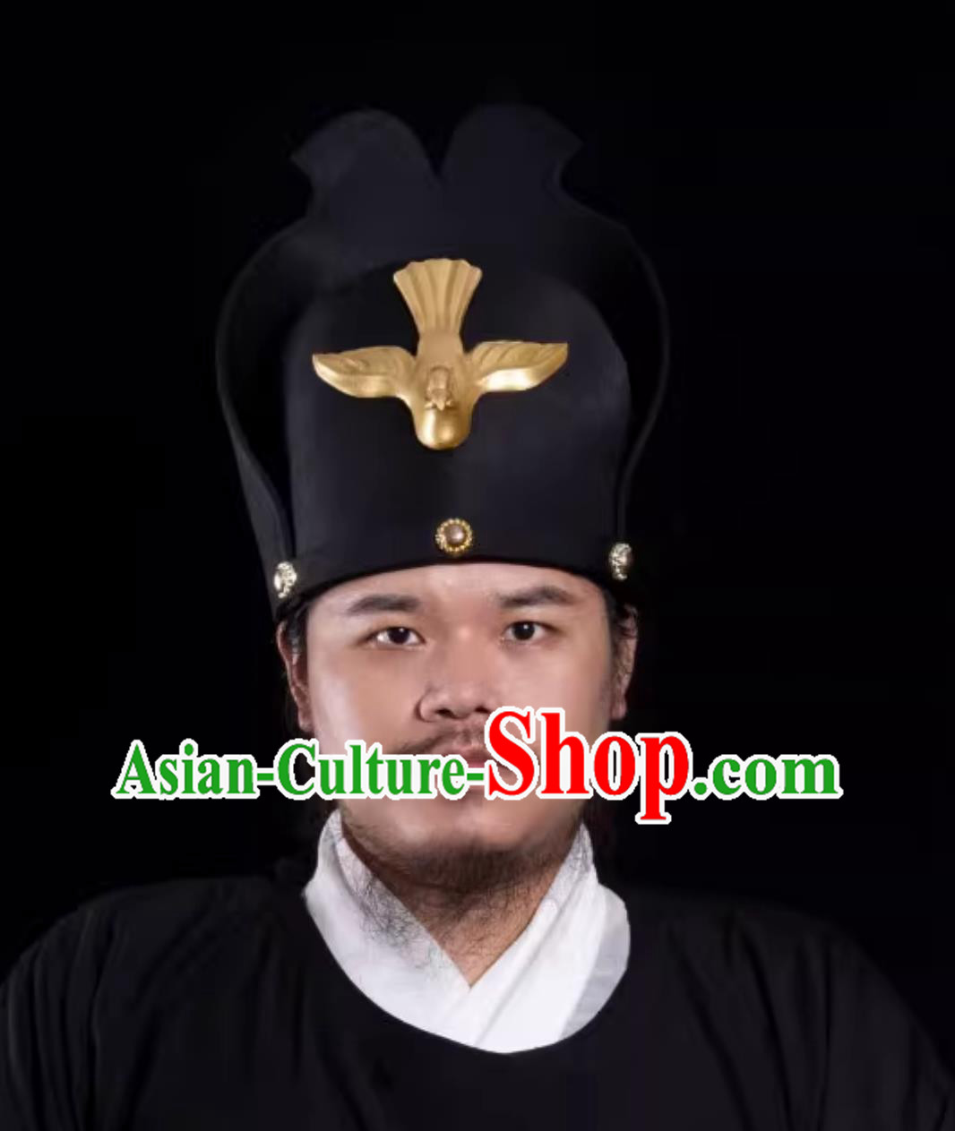 Tang Dynasty Pheasant Feather Official Military Hat Handmade Chinese Ancient Headwear Tang Dynasty Pheasant Feather Official Military Hat Handmade Chinese Ancient Headwear