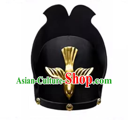 Tang Dynasty Pheasant Feather Official Military Hat Handmade Chinese Ancient Headwear Tang Dynasty Pheasant Feather Official Military Hat Handmade Chinese Ancient Headwear
