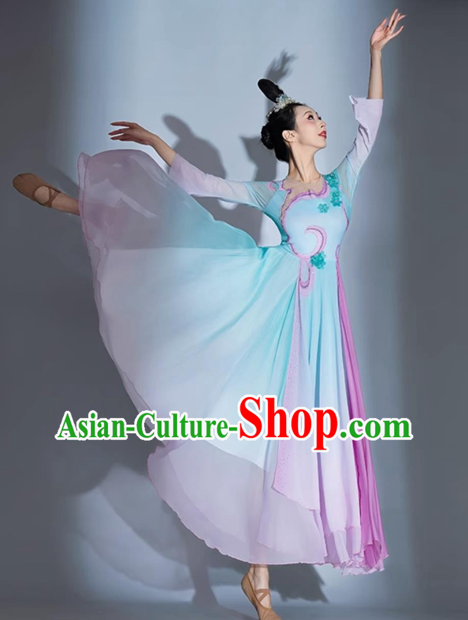 Classical Dance Costume Women Water Poem Dance Attire Chinese Fairy Fan Dance Dress Classical Dance Costume Women Water Poem Dance Attire Chinese Fairy Fan Dance Dress