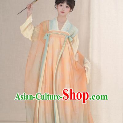 Chinese Hanfu Tang Dynasty Beizi High Waisted Ruqun Complete Set