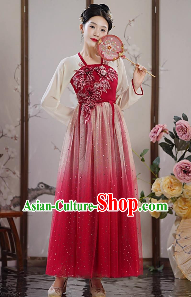 Hanfu Women Modified Ancient Dress Chinese Classical Dance Costume Traditional Performance Clothing Hanfu Women Modified Ancient Dress Chinese Classical Dance Costume Traditional Performance Clothing