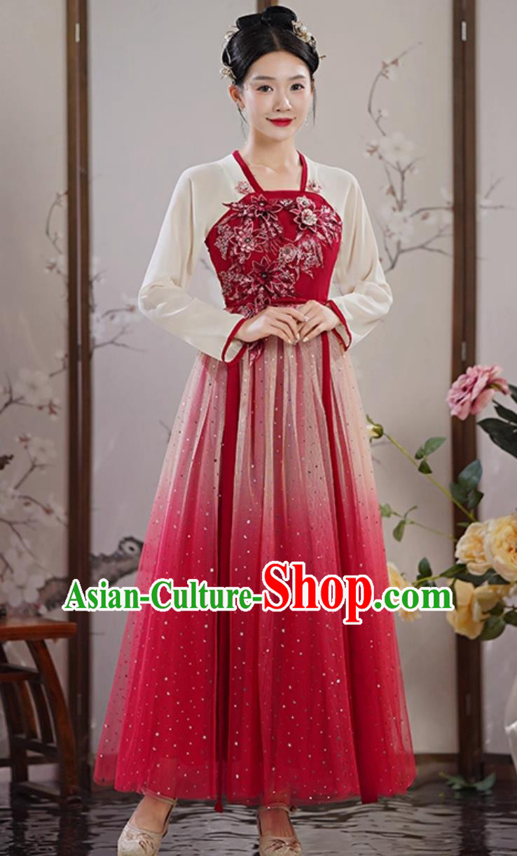 Hanfu Women Modified Ancient Dress Chinese Classical Dance Costume Traditional Performance Clothing Hanfu Women Modified Ancient Dress Chinese Classical Dance Costume Traditional Performance Clothing