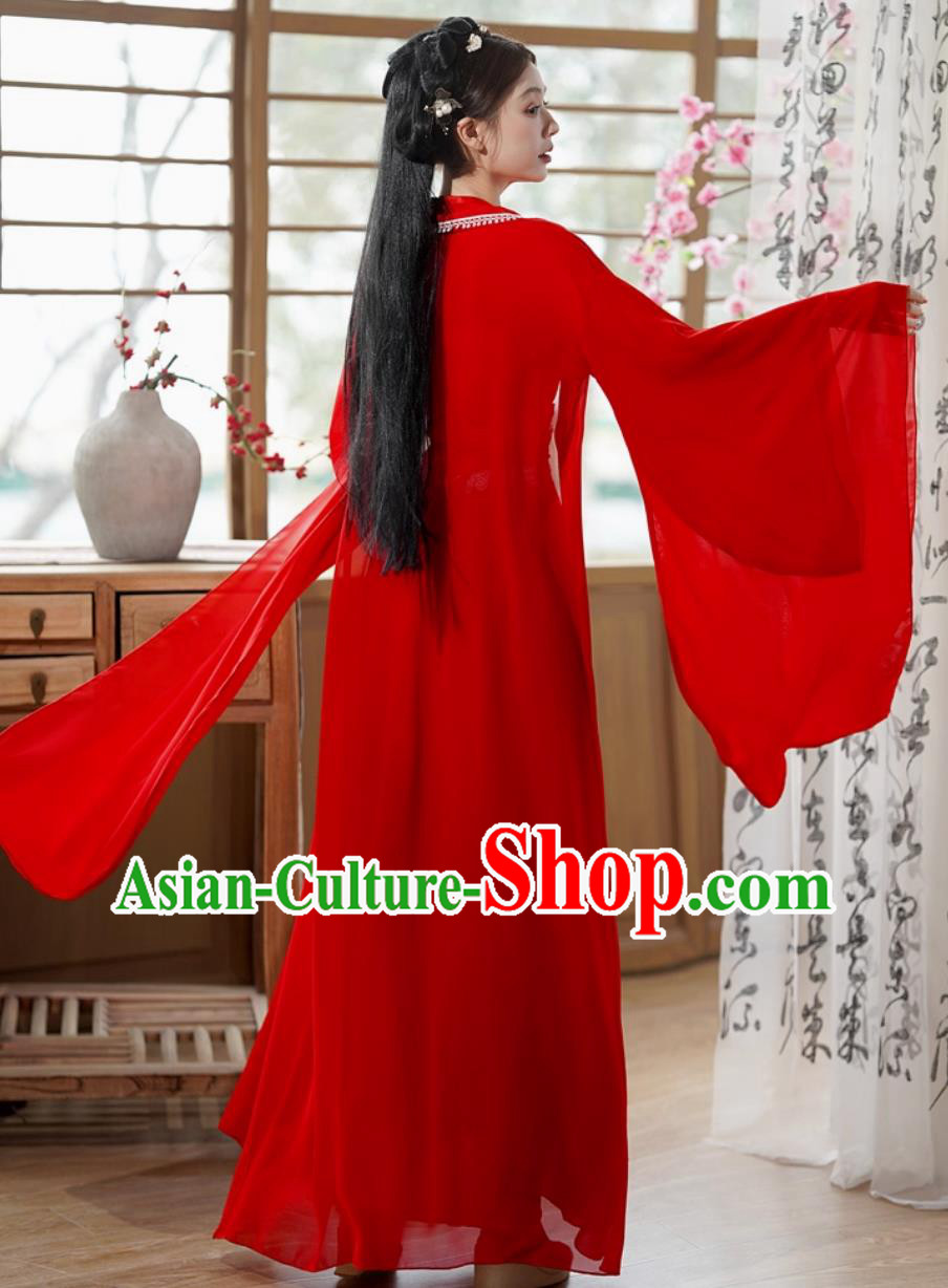 Women Hanfu Chinese Fashion Modified Ancient Fairy Dress Wide Sleeve Dance Costume Women Hanfu Chinese Fashion Modified Ancient Fairy Dress Wide Sleeve Dance Costume