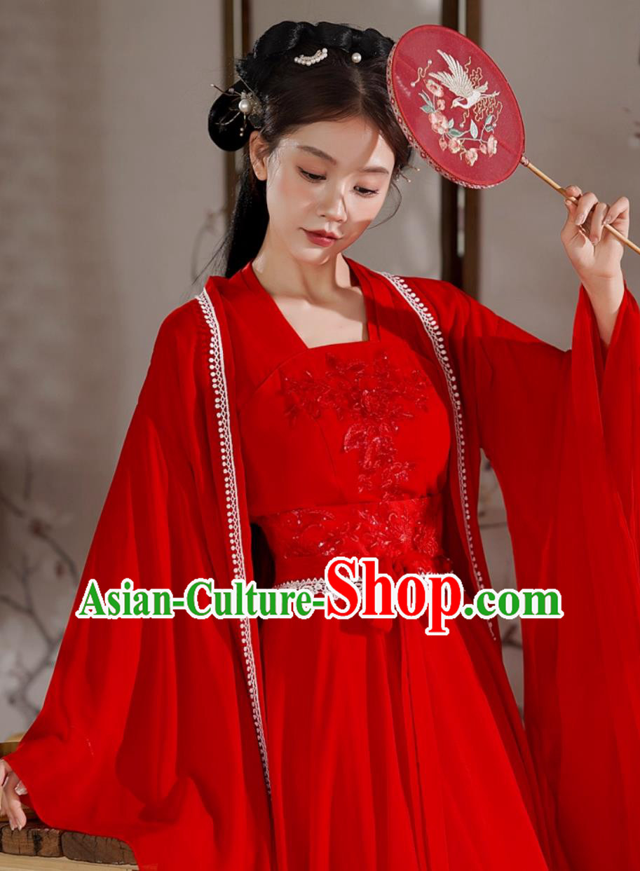 Women Hanfu Chinese Fashion Modified Ancient Fairy Dress Wide Sleeve Dance Costume Women Hanfu Chinese Fashion Modified Ancient Fairy Dress Wide Sleeve Dance Costume