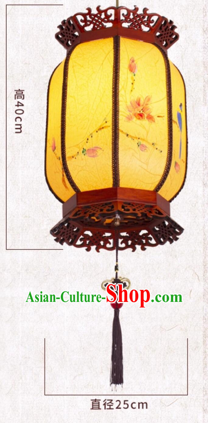 Chinese Antique Palace Lantern Parchment Winter Melon Lamp Traditional Hanging Lighting Chinese Antique Palace Lantern Parchment Winter Melon Lamp Traditional Hanging Lighting