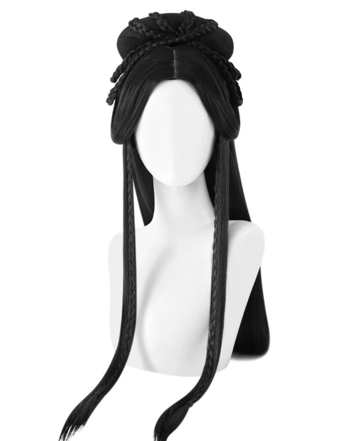 Traditional Chinese Hanfu Headdress Ancient Fairy Wig Handmade Jin Dynasty Princess Wig Traditional Chinese Hanfu Headdress Ancient Fairy Wig Handmade Jin Dynasty Princess Wig
