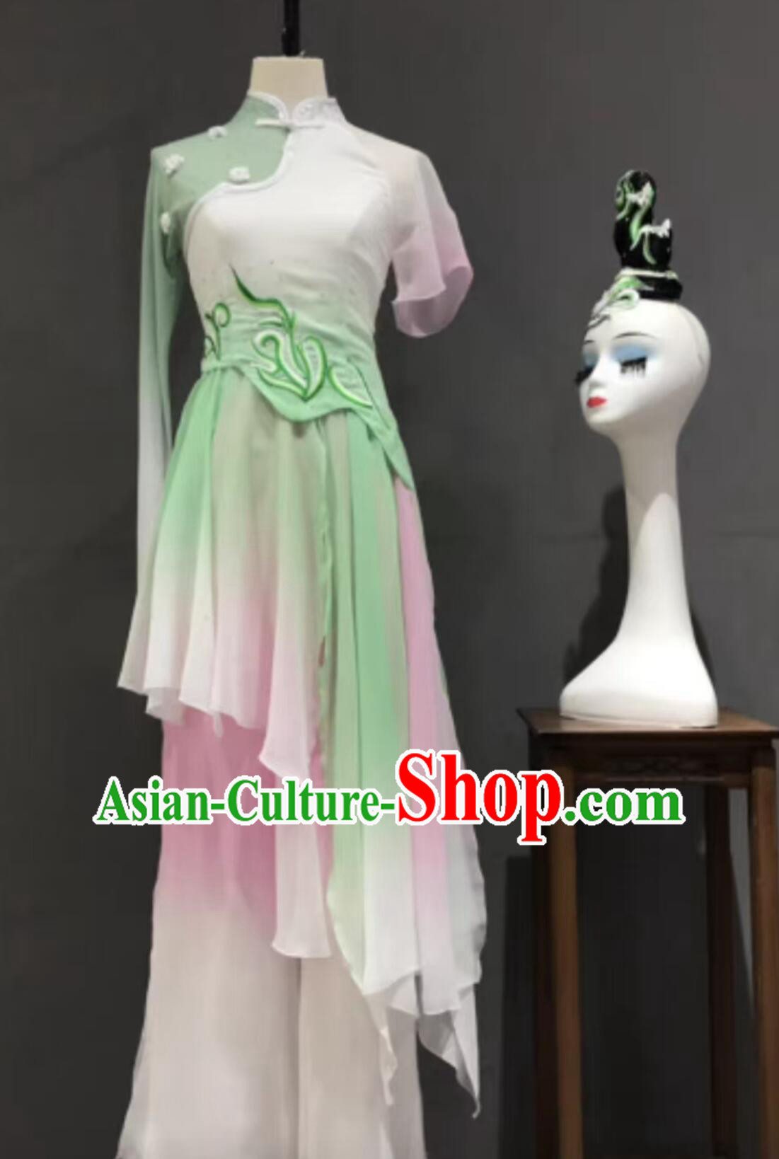 Jiaozhou Dance Costume Chun Guang Performance Dress Gradient Chinese Classical Dance Outfit Jiaozhou Dance Costume Chun Guang Performance Dress Gradient Chinese Classical Dance Outfit