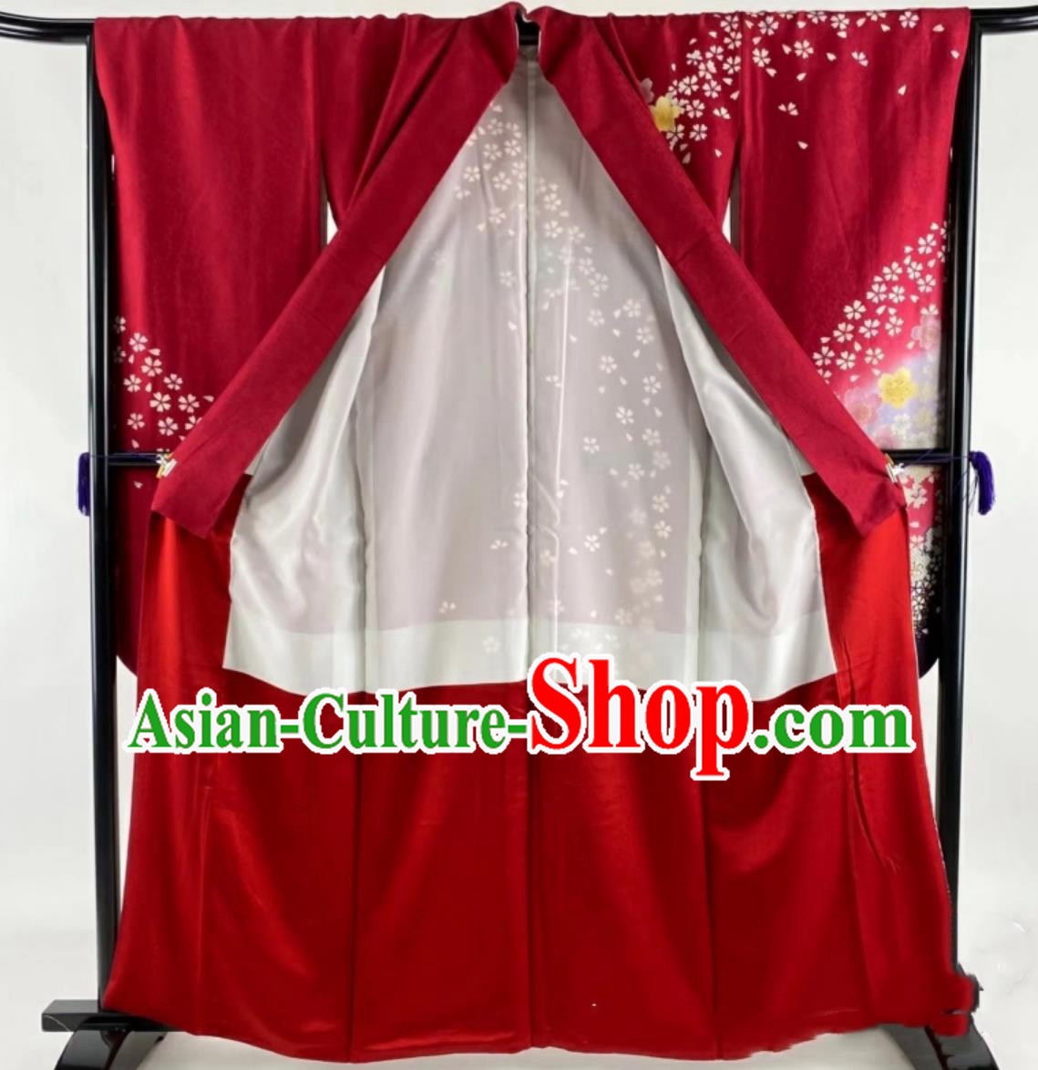 Japanese Traditional Women Formal Silk Furisode Kimono Kyoto Costume Japanese Traditional Women Formal Silk Furisode Kimono Kyoto Costume