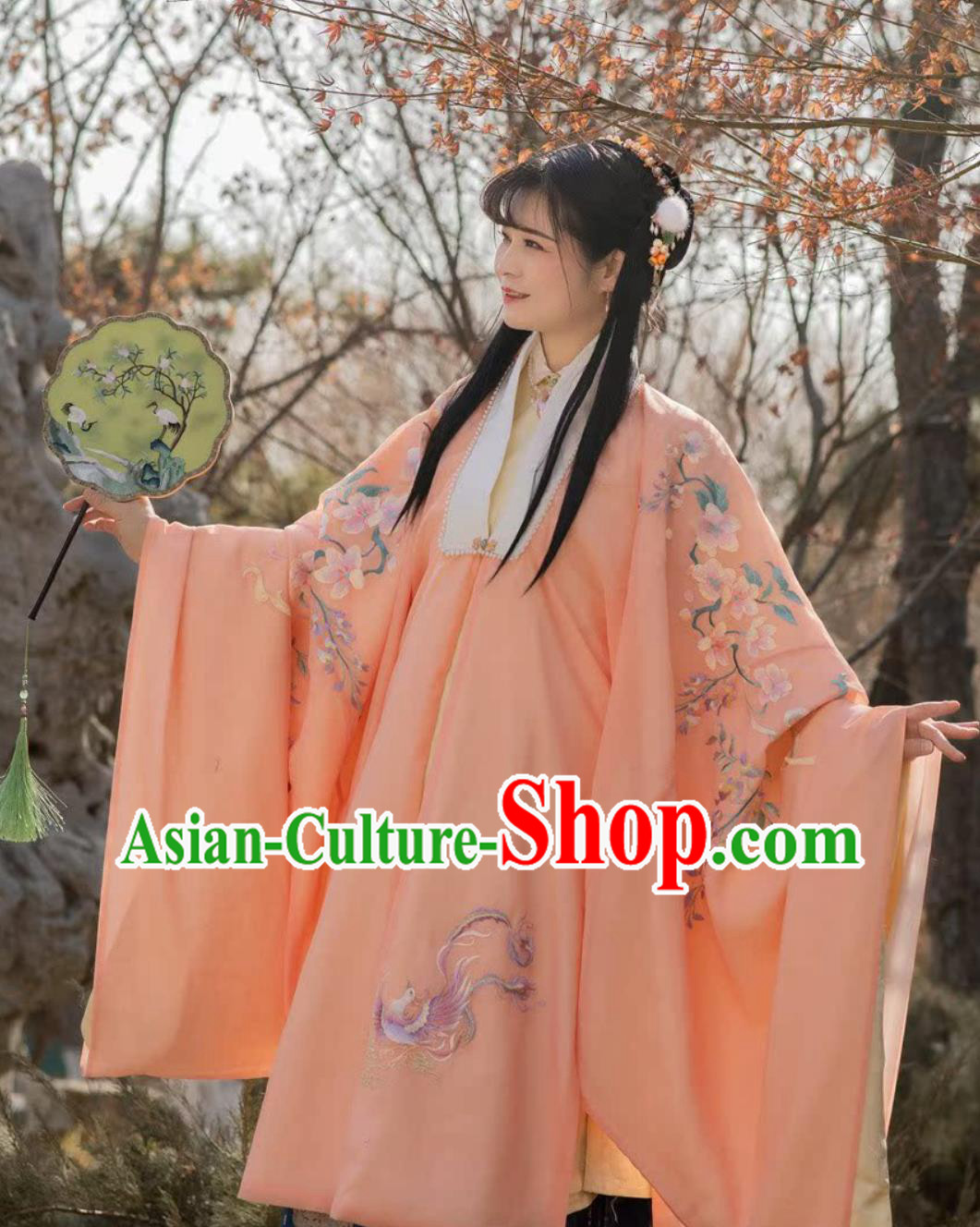 Ancient Chinese Embroidered Pink Cloak Ming Dynasty Phoenix Wisteria Hanfu Cape Ancient Chinese Embroidered Pink Cloak Ming Dynasty Phoenix Wisteria Hanfu Cape