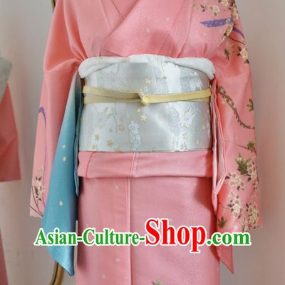 Japanese Authentic Women Houmongi Kimono Formal Attire
