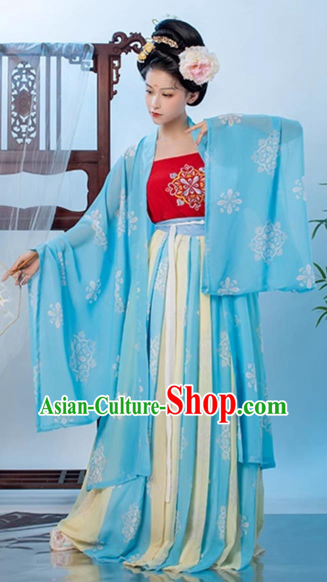 Chinese Style Hanfu Ancient Court Women Dress Tang Dynasty Hezi Qun