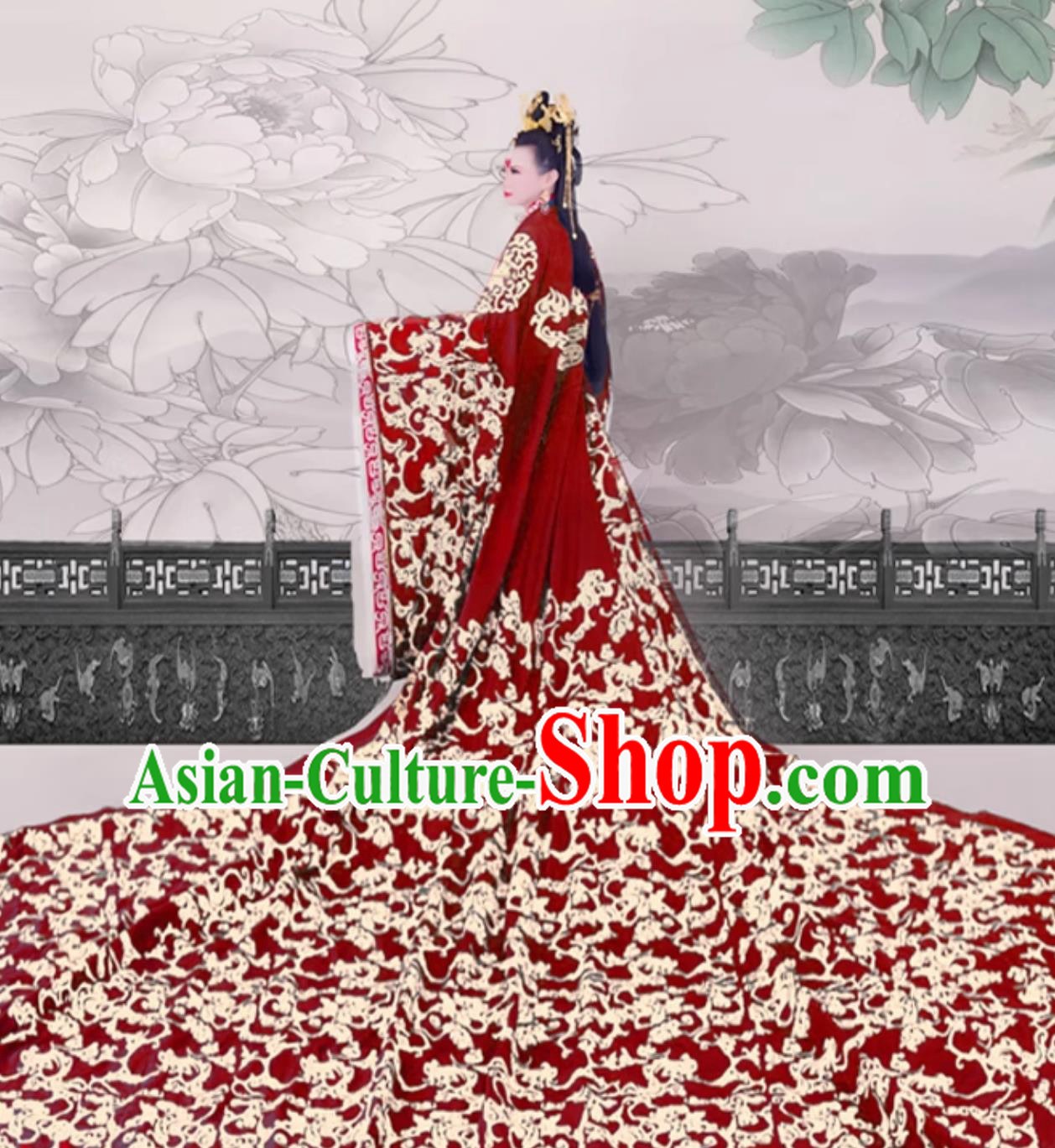 Ancient Chinese Dress Wedding Hanfu Zhou Dynasty Bride Embroidered Red Gown Ancient Chinese Dress Wedding Hanfu Zhou Dynasty Bride Embroidered Red Gown