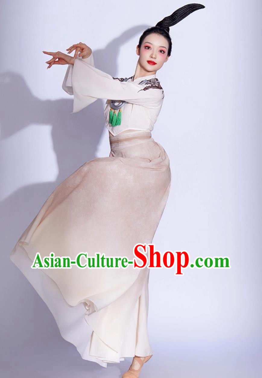 Chinese Classical Dance Costume Women Jade Bird Dance Attire Fan Dance Performance Dress Chinese Classical Dance Costume Women Jade Bird Dance Attire Fan Dance Performance Dress