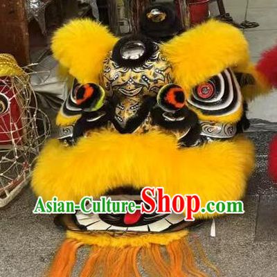 Golden Wool Lion Dance Full Set Chinese Fut San Lion Head Lion Dance Performance Prop