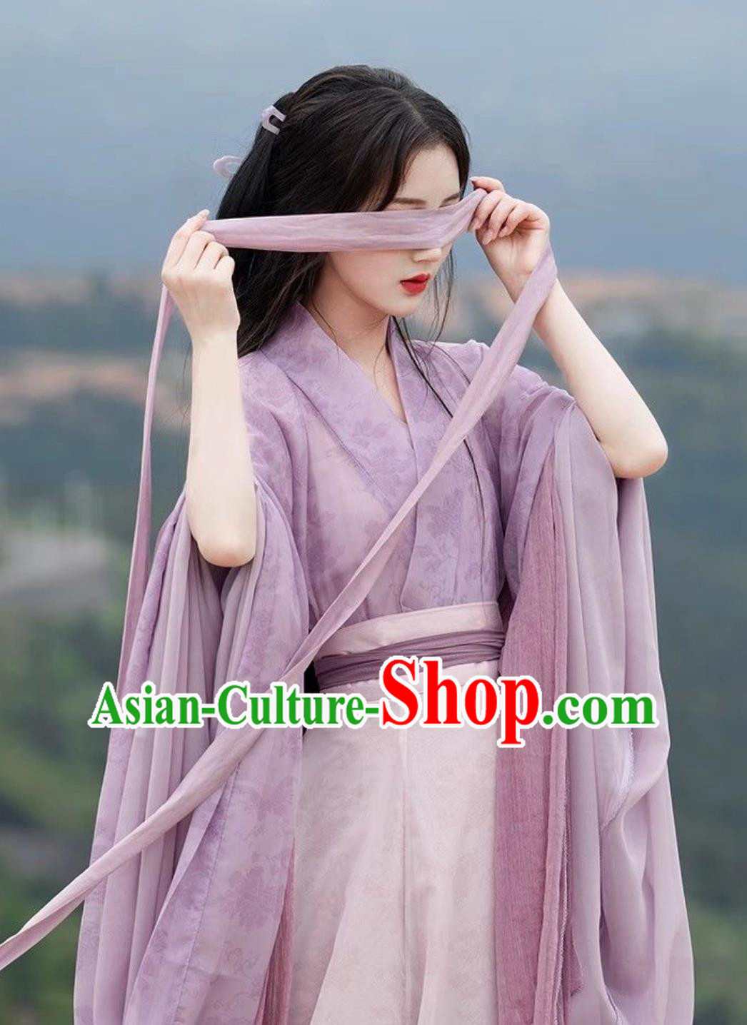 Wei Jin Women Hanfu Wide Sleeve Chinese Style Eight Panel Skirt Traditional Costume Wei Jin Women Hanfu Wide Sleeve Chinese Style Eight Panel Skirt Traditional Costume