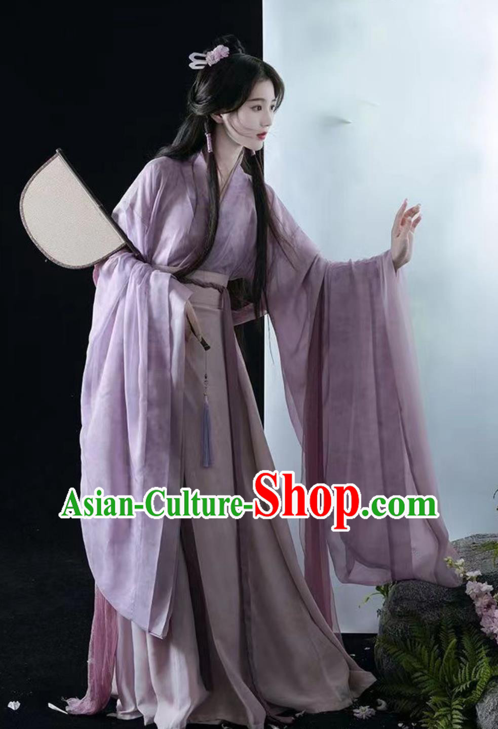 Wei Jin Women Hanfu Wide Sleeve Chinese Style Eight Panel Skirt Traditional Costume Wei Jin Women Hanfu Wide Sleeve Chinese Style Eight Panel Skirt Traditional Costume