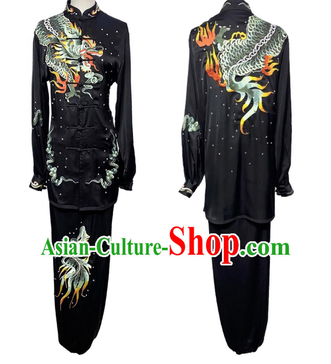 Embroidered Dragon Tai Chi Suit Baduanjin Wudangquan Wuqinxi Qigong Wushu Competition Performance Outfit Embroidered Dragon Tai Chi Suit Baduanjin Wudangquan Wuqinxi Qigong Wushu Competition Performance Outfit