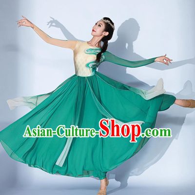 Green Snake Classical Dance Performance Costume Opening Dance Large Flared Dress Chinese Spring Festival Gala Clothing