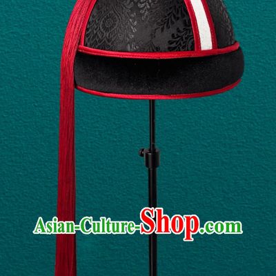 Mongolian Black Ladies Tassel Ethnic Hat Dance Performance Show Headpiece