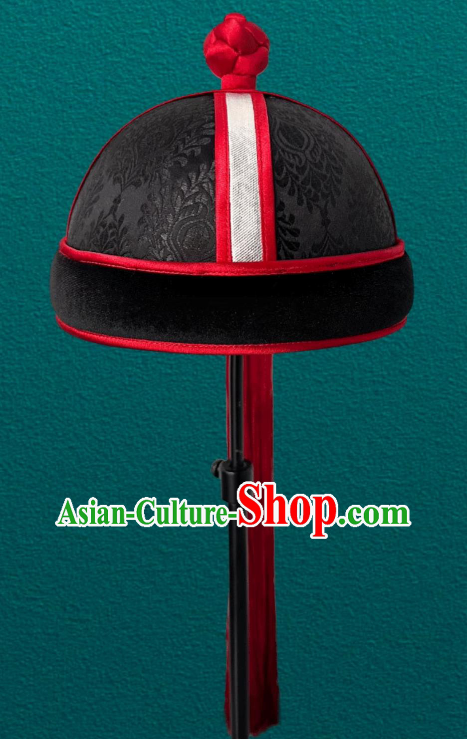 Mongolian Black Ladies Tassel Ethnic Hat Dance Performance Show Headpiece