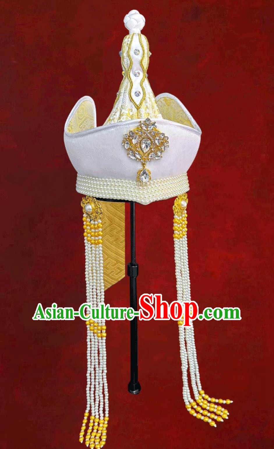 Golden Ladies Mongolian Wedding High Hat Dance Photography Ethnic Headpiece Golden Ladies Mongolian Wedding High Hat Dance Photography Ethnic Headpiece