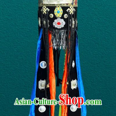 Mongolian Traditional Black Performance Shaman Hat