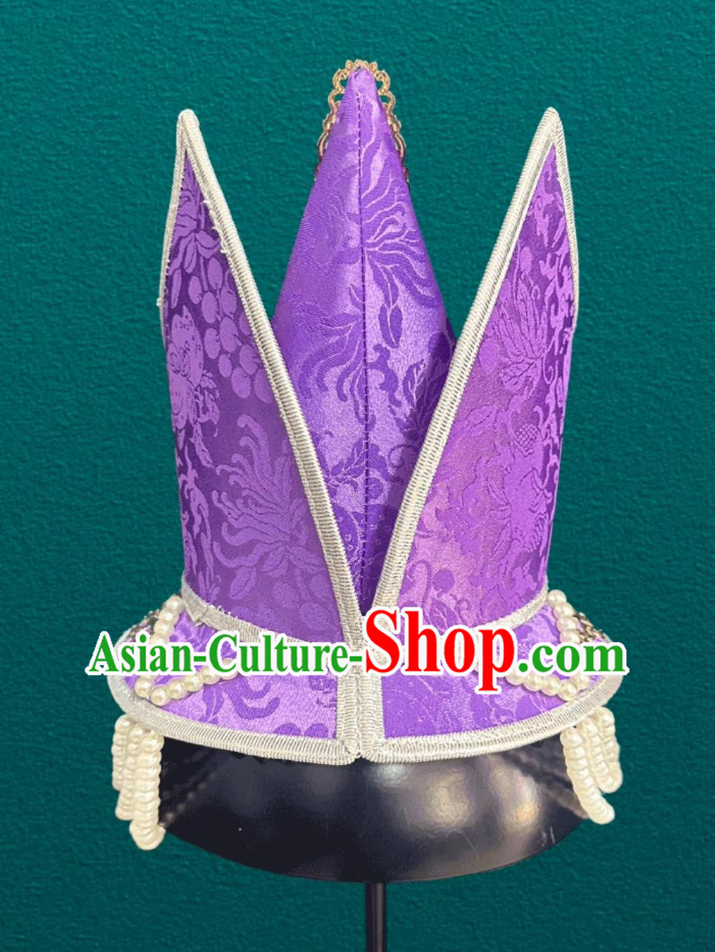 Mongolian Ladies Hat Pointed Top Mongolia Ethnic Dance Performance Hair Accessory Mongolian Ladies Hat Pointed Top Mongolia Ethnic Dance Performance Hair Accessory