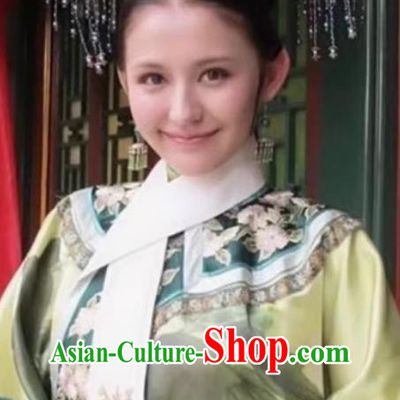 TV Drama Empresses in the Palace Ye Lan Yi Replica Costume Ancient Manchu Princess Dress Traditional Chinese Qing Dynasty Clothing