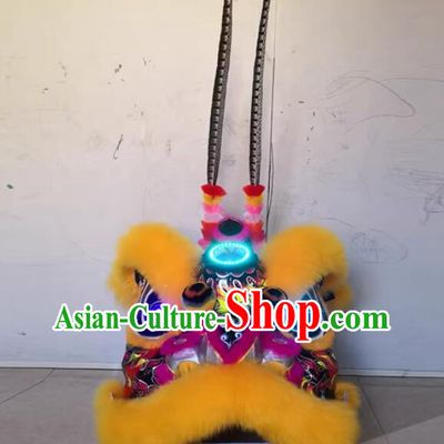 Handsome Monkey King Feather Decoration Lion Dance Costume Southern Lion LED Fut San Lion Wool Lion Clothing Complete Set