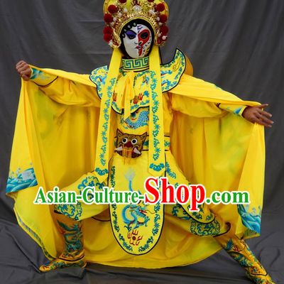 Chinese Sichuan Opera Bian Lian Mask Change Changing Embroidered Costumes Helmet Complete Set