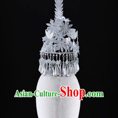 Ethnic Minority Miao Headdress Xiang Jin Lin Jin Se Dance Headpiece Miao Combination Performance Hair Jewelries