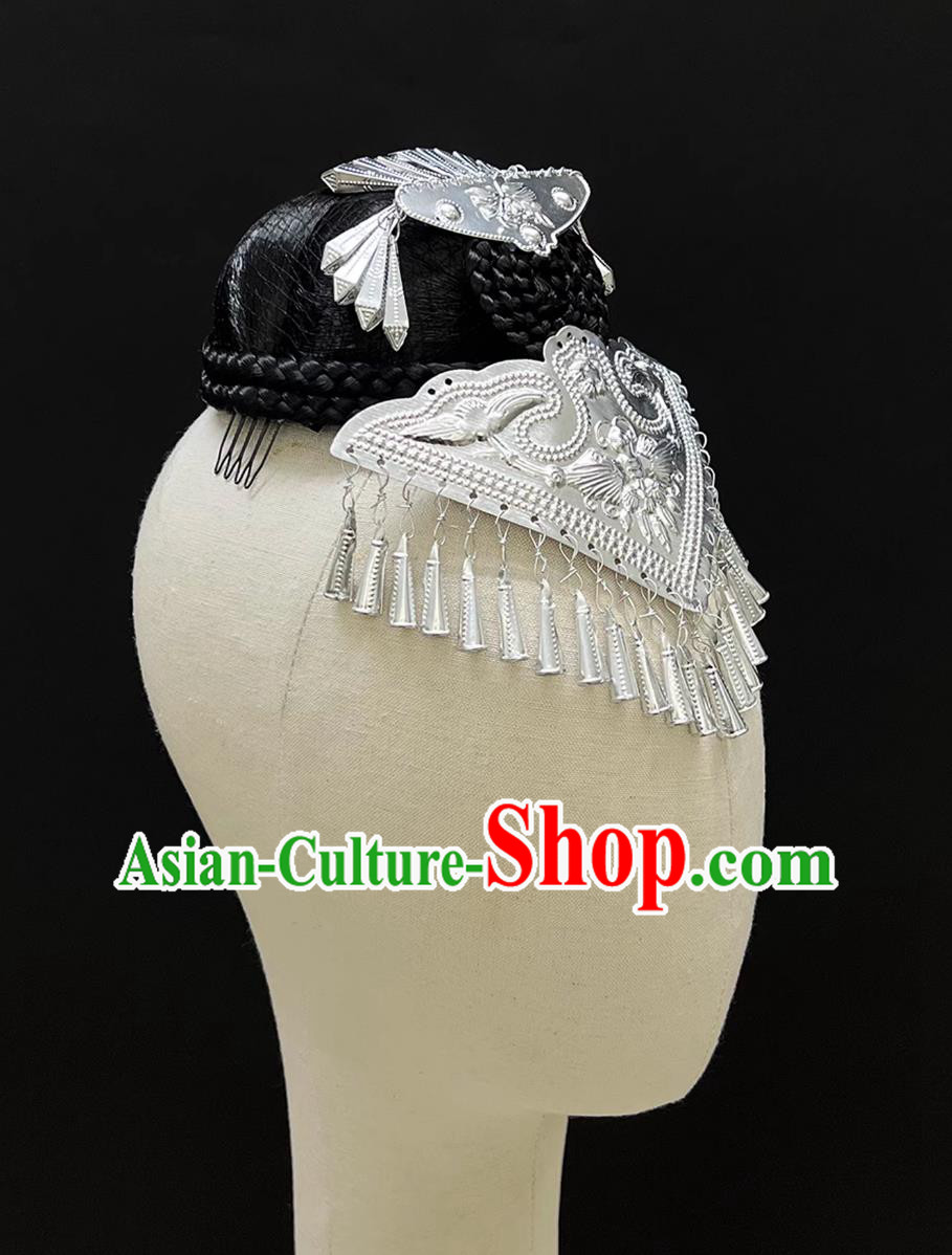 Miao Dance Headdress Ethnic Minority Ethnic Style Performance Headpiece Miao Dance Headdress Ethnic Minority Ethnic Style Performance Headpiece