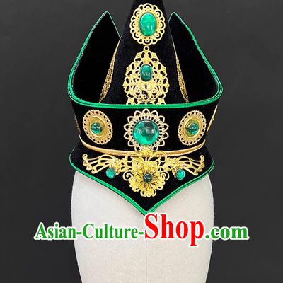 Mongolian Pointed Hat Prairie Ethnic Style Ceremonial Mongolian Dance Headdress