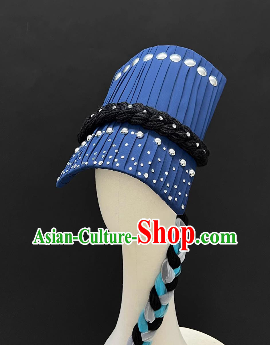 Mountain Whisperer Yi Ethnic Dance Hat Chinese Minority Headdress Accessories Mountain Whisperer Yi Ethnic Dance Hat Chinese Minority Headdress Accessories
