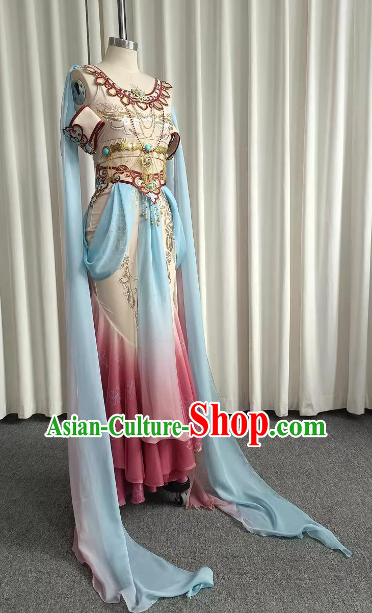 Dunhuang Dance Costume Qin Lian Same Style Performance Wear Chinese Classical Dance Clothing Dunhuang Dance Costume Qin Lian Same Style Performance Wear Chinese Classical Dance Clothing