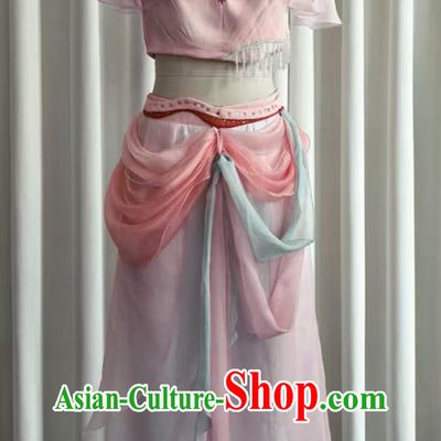 Classical Dance Costume Ling Er Same Style Seated Lotus Gradient Feitian Clothing Dunhuang Performance Costume