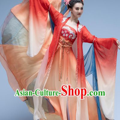 Tang Style Large Sleeve Gown Han Tang Dance Costume Classical Dance Chinese Style Wide Sleeve Performance Clothing