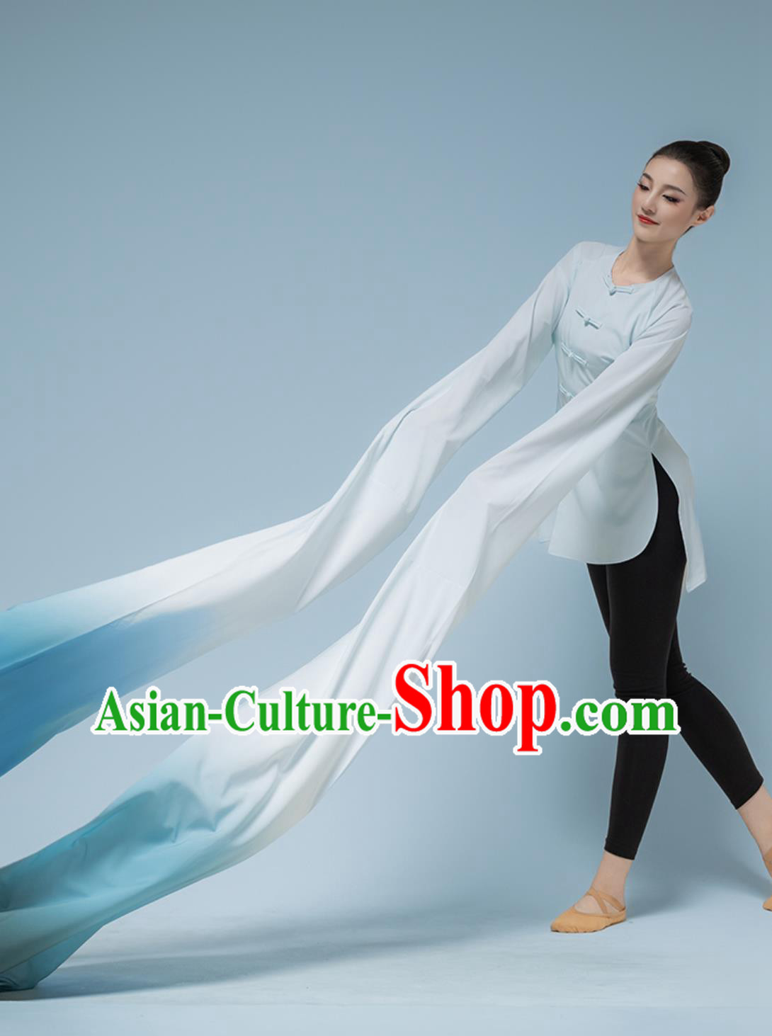 Classical Water Sleeve Dance Performance Costume Peking Opera Sleeve Flowing Practice Top Wear Classical Water Sleeve Dance Performance Costume Peking Opera Sleeve Flowing Practice Top Wear