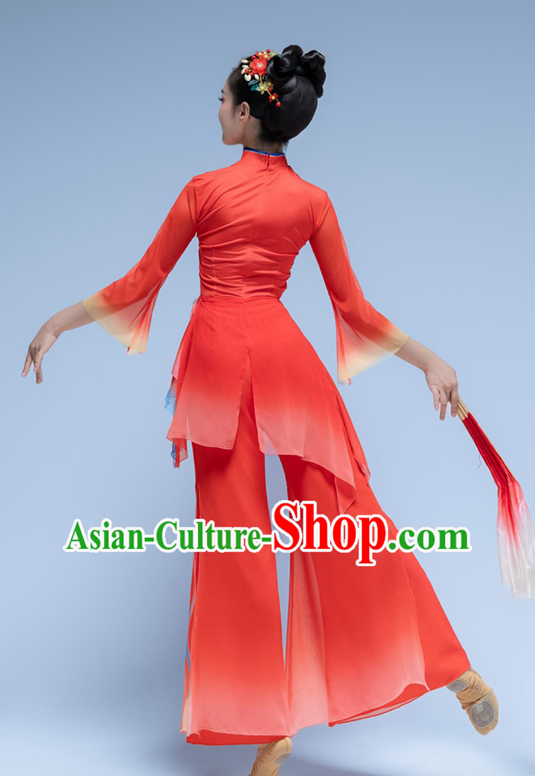Oriental Red Classical Dance Costume Folk Dance Jiaozhou Yangko Performance Outfit Oriental Red Classical Dance Costume Folk Dance Jiaozhou Yangko Performance Outfit