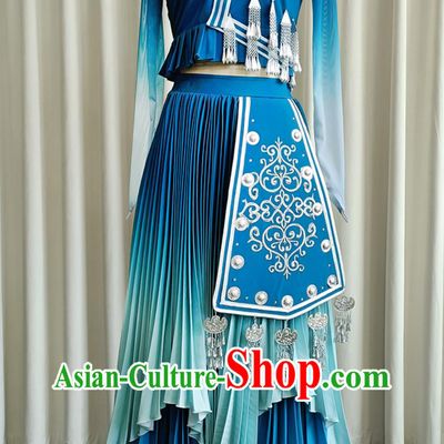 Miao Ethnic Performance Dress Hmong Minority Folk Solo Dance Clothing Tao Li Cup Stage Costume