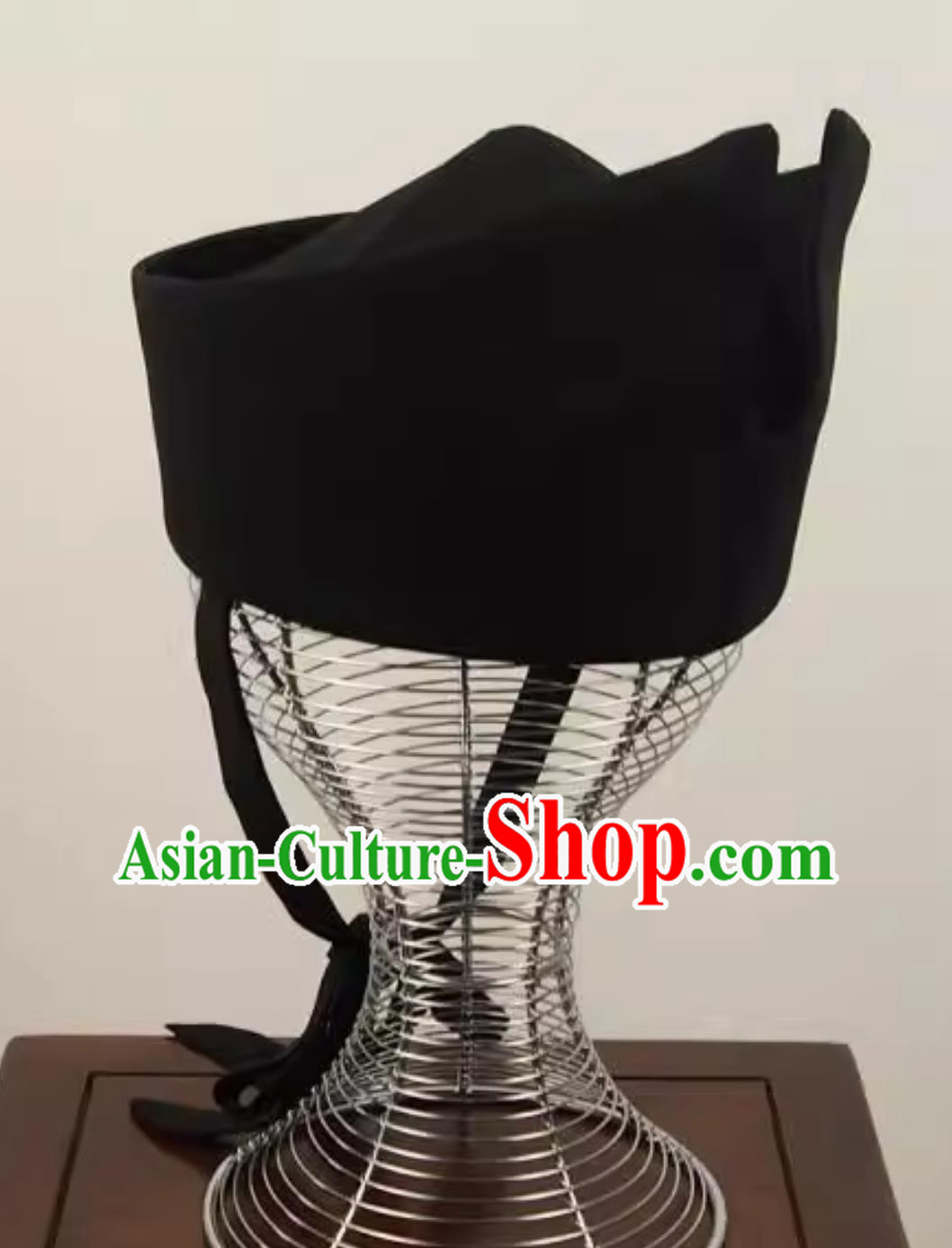 Eastern Han Dynasty Black Headscarf Han Era Official Hat Ancient Chinese Performance Headwear