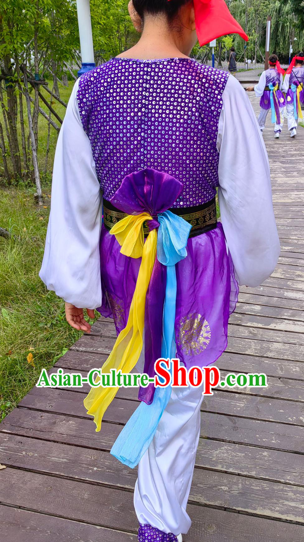 Chinese Chaoxian Ethnic Folk Dance Outfit Korean Traditional Clothing Sangmo Dance Costume