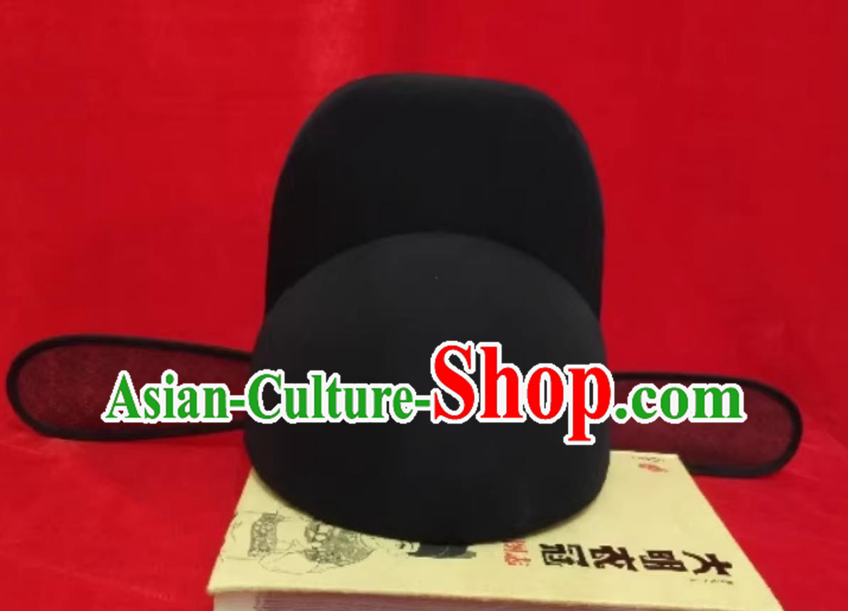 Ming Dynasty Black Gauze Hat Traditional Hanfu Headwear Ancient Chinese Official Headgear Ming Dynasty Black Gauze Hat Traditional Hanfu Headwear Ancient Chinese Official Headgear