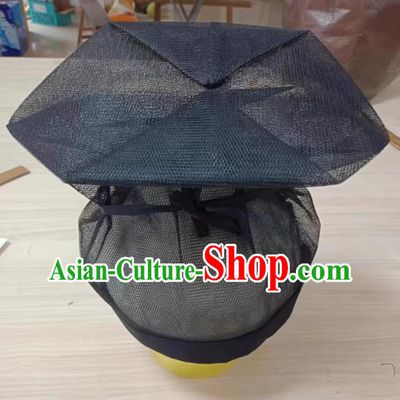 Ming Dynasty Swastika Scarf Scholar Horn Cap Peddler Hat Traditional Attire Hanfu Headwear