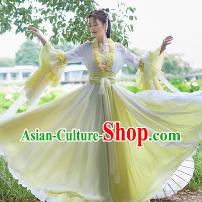 Ancient Women Hanfu Dress Chinese Classical Dance Costume Traditional Performance Attire